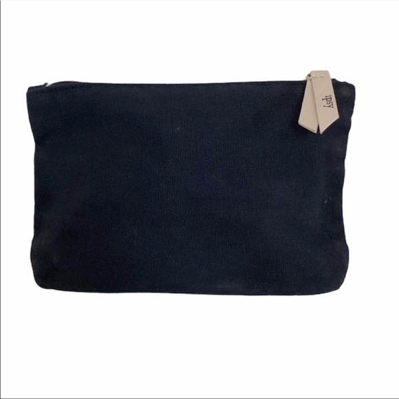 Ipsy Black & Gold Small Zip Up Makeup Cosmetic Bag - Picture 2 of 6